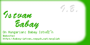 istvan babay business card